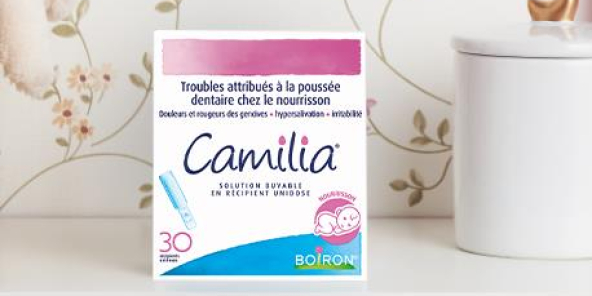 camilia pour apaiser bébé quand il fait ses dents
